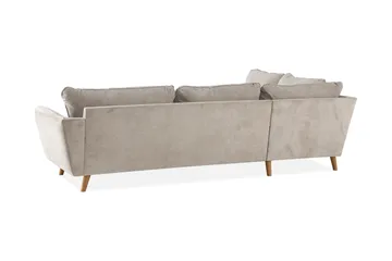 Trend Lyx 4-sits Vänstervänd L-formad Schäslongsoffa i Tyg - Beige - Products - Möbler - Soffa - Divansoffa & schäslongsoffa - 4 sits soffa med divan