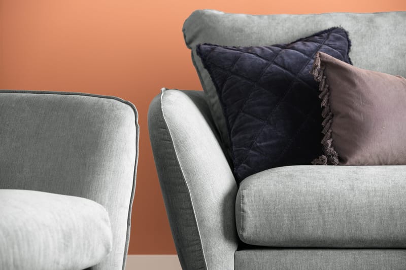Trend Lyx 4-sits Vänstervänd L-formad Schäslongsoffa i Tyg - Grå - Products - Möbler - Soffa - Divansoffa & schäslongsoffa - 4 sits soffa med divan