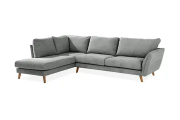 Trend Lyx 4-sits Vänstervänd L-formad Schäslongsoffa i Tyg - Grå - Products - Möbler - Soffa - Divansoffa & schäslongsoffa - 4 sits soffa med divan