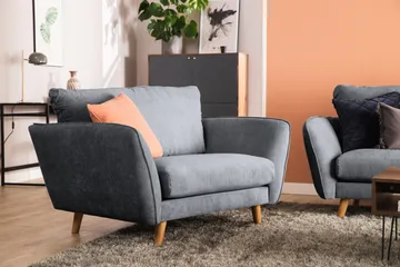 Trend Lyx 4-sits Vänstervänd L-formad Schäslongsoffa i Tyg - Mörkgrå - Products - Möbler - Soffa - Divansoffa & schäslongsoffa - 4 sits soffa med divan