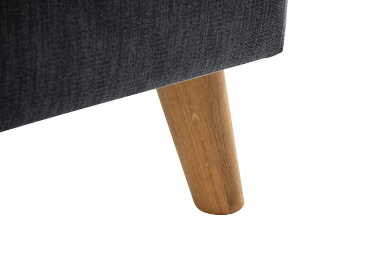 Trend Lyx Schäslongsoffa Höger - Mörkgrå/Ek - Products - Möbler - Soffa - Divansoffa & schäslongsoffa - 4 sits soffa med divan