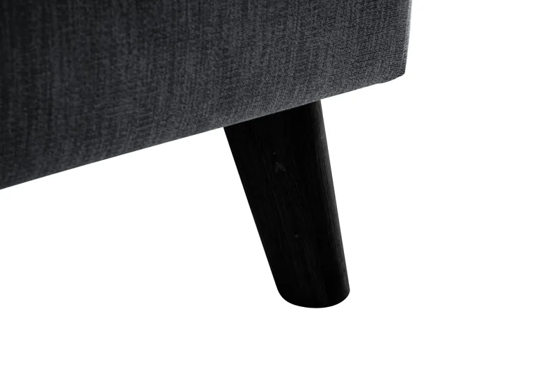 Trend Lyx Schäslongsoffa Höger - Mörkgrå/Svart - Products - Möbler - Soffa - Divansoffa & schäslongsoffa - 4 sits soffa med divan