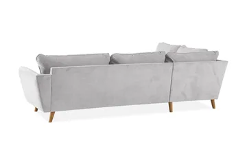 Trend Lyx Schäslongsoffa Vänster - Ljusgrå/Ek - Products - Möbler - Soffa - Divansoffa & schäslongsoffa - 4 sits soffa med divan