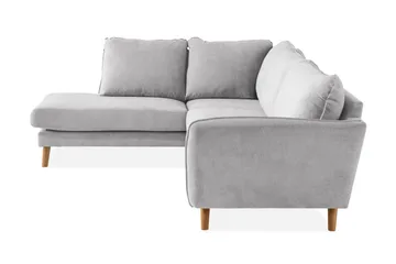 Trend Lyx Schäslongsoffa Vänster - Ljusgrå/Ek - Products - Möbler - Soffa - Divansoffa & schäslongsoffa - 4 sits soffa med divan