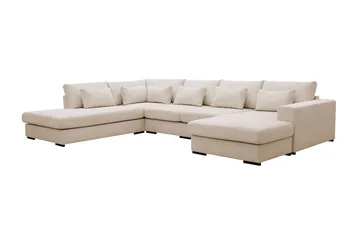 Grande 5-sits U-Soffa med Divan Höger - Beige Manchester - Products - Möbler - Soffa - U-soffa