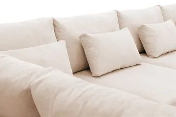 Grande 5-sits U-Soffa med Divan Höger - Beige Manchester - Products - Möbler - Soffa - U-soffa