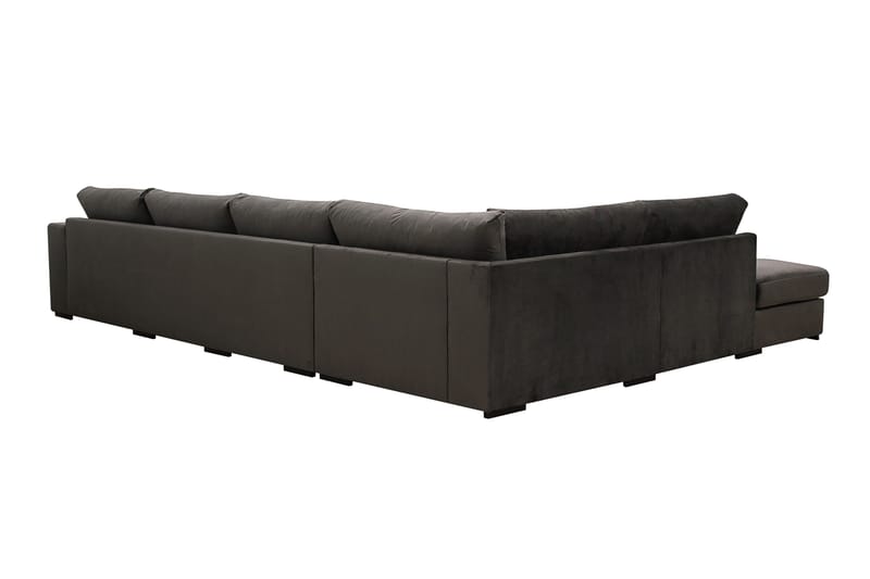 Grande 5-sits U-Soffa med Divan Höger - Mörkgrå Sammet - Products - Möbler - Soffa - Sammetssoffa