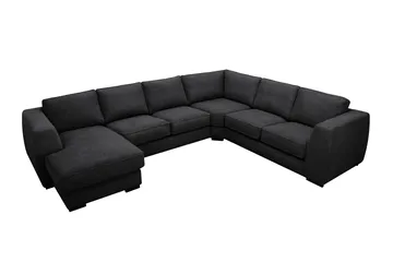 Optus 5-sits Hörnsoffa med divan vändbar - Svart - Products - Möbler - Soffa - Hörnsoffa