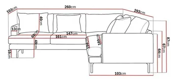 Menard 6-sits Vänstervänd L-formad Hörnsoffa i Manchester - Brun - Products - Möbler - Soffa - Hörnsoffa