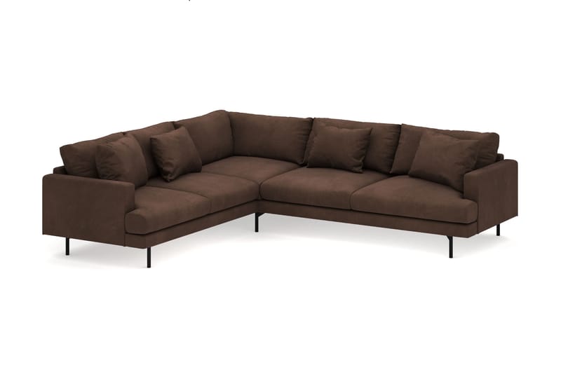 Menard 6-sits Vänstervänd L-formad Hörnsoffa i Manchester - Brun - Products - Möbler - Soffa - Hörnsoffa