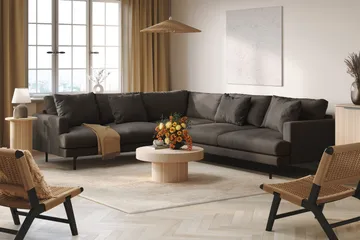 Menard 6-sits Vänstervänd L-formad Hörnsoffa i Manchester - Mörkgrå - Products - Möbler - Soffa - Hörnsoffa