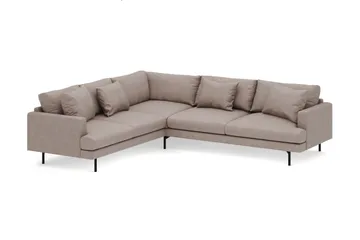 Menard 6-sits Vänstervänd L-formad Hörnsoffa i Tyg - Brun - Products - Möbler - Soffa - Hörnsoffa