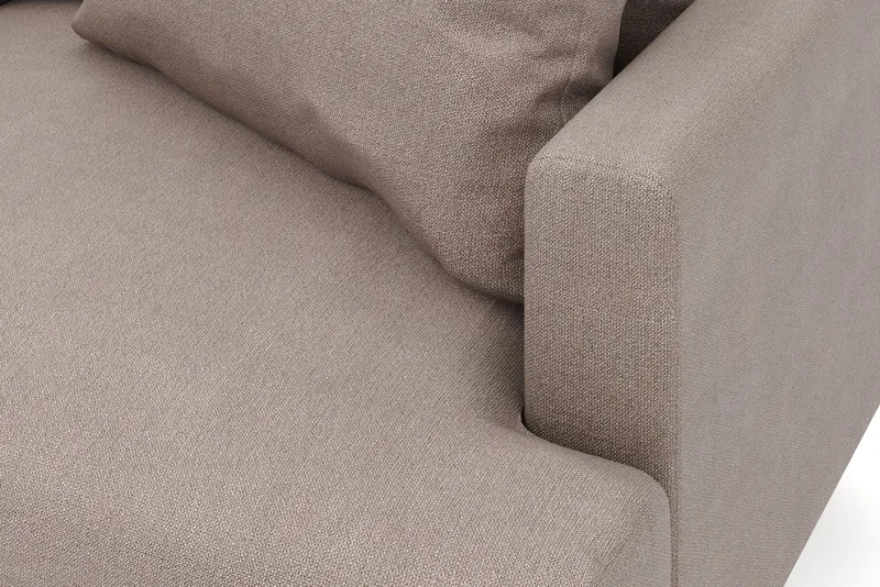 Menard 6-sits Vänstervänd L-formad Hörnsoffa i Tyg - Brun - Products - Möbler - Soffa - Hörnsoffa