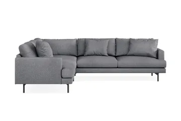 Menard 6-sits Vänstervänd L-formad Hörnsoffa i Tyg - Mörkgrå - Products - Möbler - Soffa - Hörnsoffa
