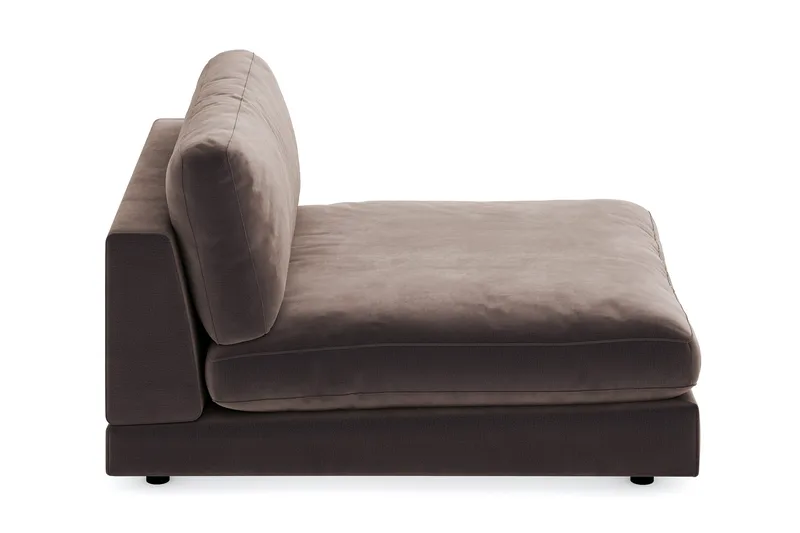 Arken 1-sits Divanmodul i Sammet - Brun - Products - Möbler - Soffa - Modulsoffa - Övriga moduler till modulsoffa