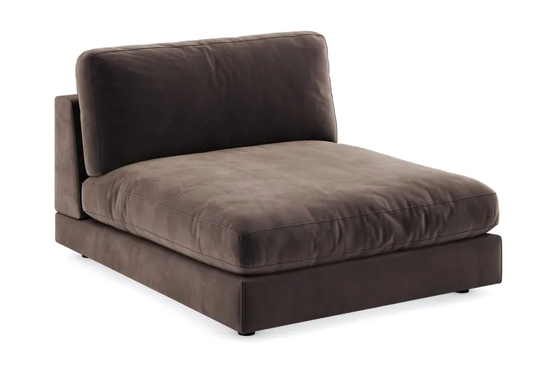 Arken 1-sits Divanmodul i Sammet - Brun - Products - Möbler - Soffa - Modulsoffa - Övriga moduler till modulsoffa