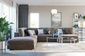 Arken 1-sits Divanmodul i Sammet - Brun - Products - Möbler - Soffa - Modulsoffa - Övriga moduler till modulsoffa