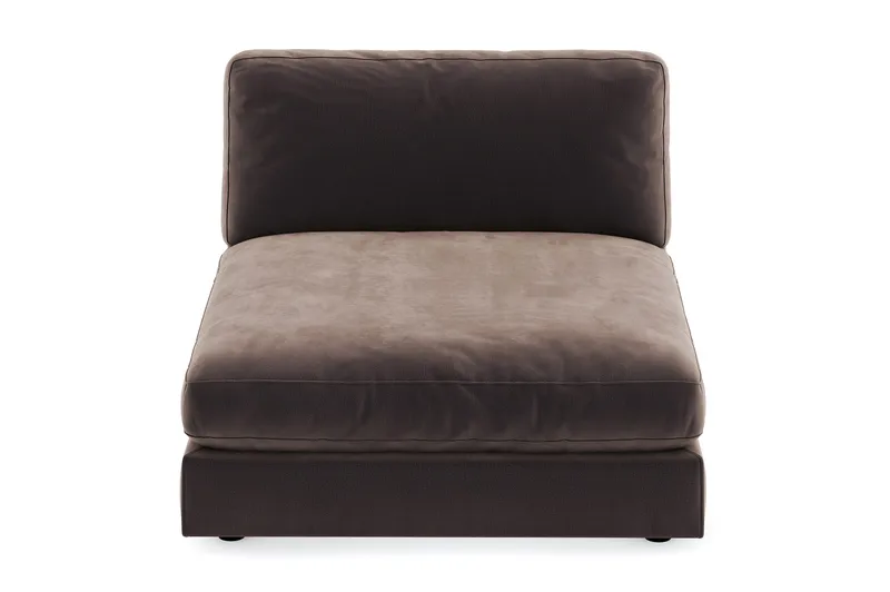 Arken 1-sits Divanmodul i Sammet - Brun - Products - Möbler - Soffa - Modulsoffa - Övriga moduler till modulsoffa