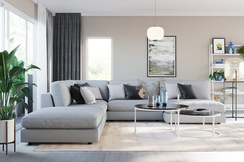 Arken 1-sits Hörnmodul i Tyg - Grå - Products - Möbler - Soffa - Modulsoffa - Hörnmodul