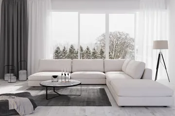Arken 1-sits Hörnmodul i Tyg - Ljusgrå - Products - Möbler - Soffa - Modulsoffa - Hörnmodul