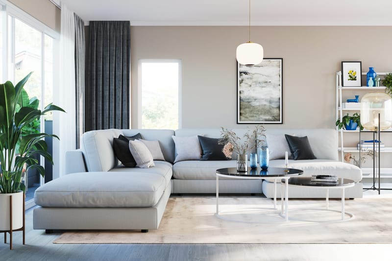 Arken 1-sits Hörnmodul i Tyg - Ljusgrå - Products - Möbler - Soffa - Modulsoffa - Hörnmodul