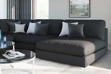 Arken 1-sits Hörnmodul i Tyg - Svart - Products - Möbler - Soffa - Modulsoffa - Hörnmodul