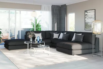 Arken 2-sits Divanmodul i Tyg - Svart - Products - Möbler - Soffa - Modulsoffa - Övriga moduler till modulsoffa