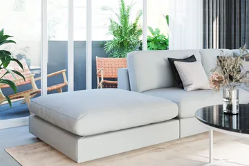 Arken 2-sits Mittmodul i Tyg 120 cm bred - Ljusgrå - Products - Möbler - Soffa - Modulsoffa - Mittmodul