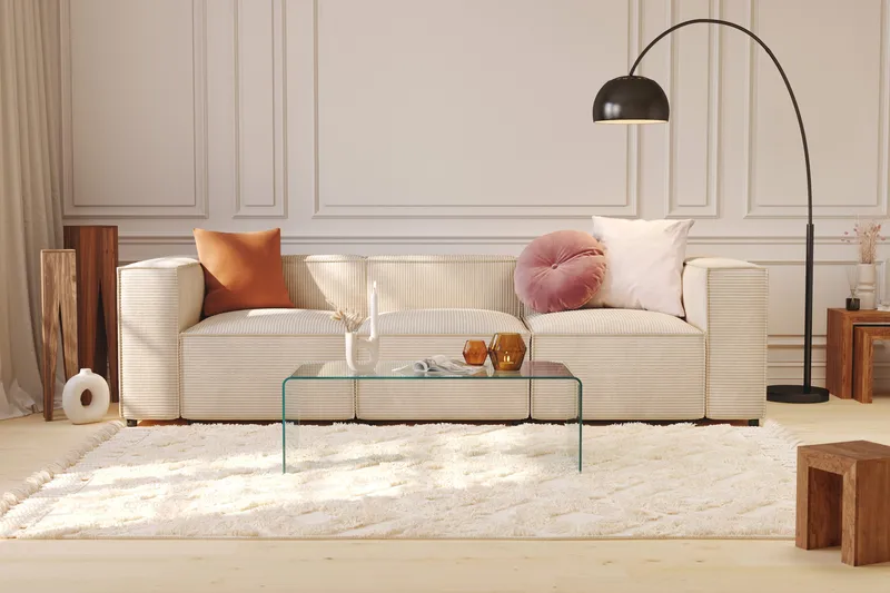 Cubo 1-sits Högermodul i Manchester 108 cm bred - Beige - Products - Möbler - Soffa - Modulsoffa - Övriga moduler till modulsoffa