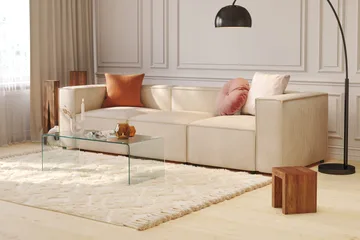 Cubo 1-sits Högermodul i Manchester 108 cm bred - Beige - Products - Möbler - Soffa - Modulsoffa - Övriga moduler till modulsoffa
