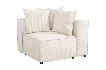 Cubo 1-sits Högermodul i Manchester 108 cm bred - Beige - Products - Möbler - Soffa - Modulsoffa - Övriga moduler till modulsoffa