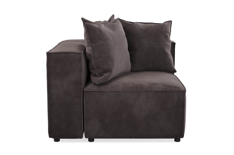 Cubo 1-sits Högermodul i Sammet 108 cm bred - Mörkgrå - Products - Möbler - Soffa - Modulsoffa - Övriga moduler till modulsoffa