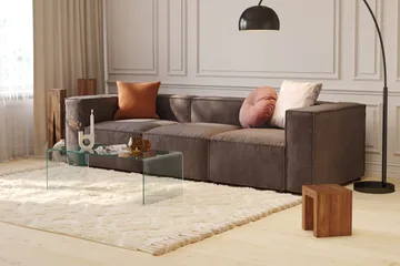 Cubo 1-sits Högermodul i Sammet 108 cm bred - Mörkgrå - Products - Möbler - Soffa - Modulsoffa - Övriga moduler till modulsoffa