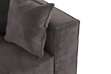 Cubo 1-sits Högermodul i Sammet 108 cm bred - Mörkgrå - Products - Möbler - Soffa - Modulsoffa - Övriga moduler till modulsoffa