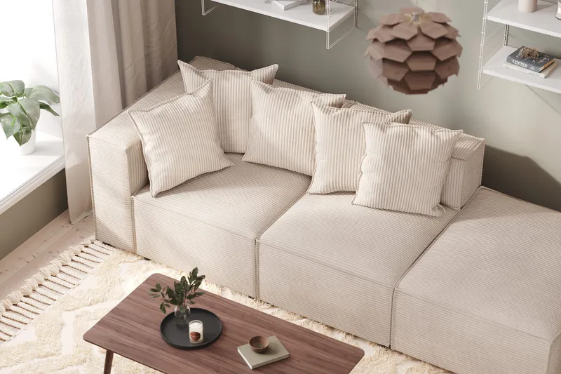 Cubo 1-sits Mittmodul i Manchester 80 cm bred - Beige - Products - Möbler - Soffa - Modulsoffa - Mittmodul