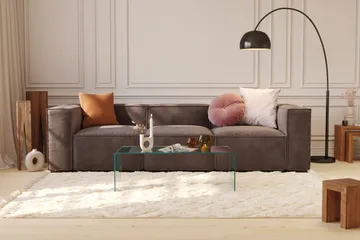 Cubo 1-sits Mittmodul i Sammet 80 cm bred - Mörkgrå - Products - Möbler - Soffa - Modulsoffa - Mittmodul