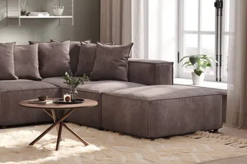 Cubo 1-sits Vänstermodul i Sammet 108 cm bred - Mörkgrå - Products - Möbler - Soffa - Modulsoffa - Övriga moduler till modulsoffa