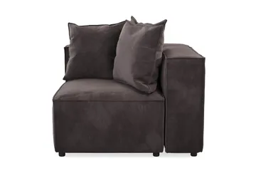 Cubo 1-sits Vänstermodul i Sammet 108 cm bred - Mörkgrå - Products - Möbler - Soffa - Modulsoffa - Övriga moduler till modulsoffa
