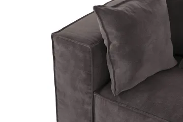 Cubo 1-sits Vänstermodul i Sammet 108 cm bred - Mörkgrå - Products - Möbler - Soffa - Modulsoffa - Övriga moduler till modulsoffa