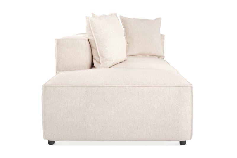 Cubo 3-sits Djup Modulsoffa + Fotpall i Tyg - Beige - Products - Möbler - Soffa - Modulsoffa - Komplett modulsoffa