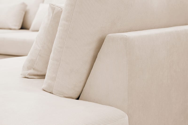 Grande Stor 7-sits U-Soffa med Divan Vänster - Beige Manchester - Products - Möbler - Soffa - Modulsoffa - Komplett modulsoffa
