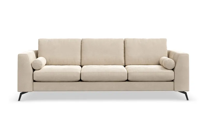 Ocean Lyx 3-sits Sammetssoffa - Beige - Products - Möbler - Soffa - 3 sits soffa