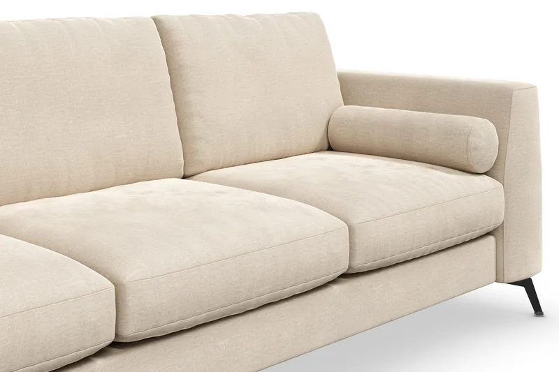 Ocean Lyx 3-sits Sammetssoffa - Beige - Products - Möbler - Soffa - 3 sits soffa