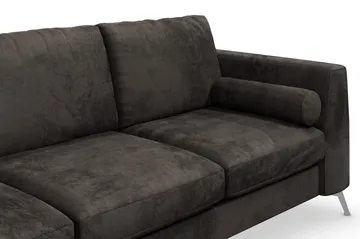 Ocean Lyx 3-sits Sammetssoffa - Mörkgrå - Products - Möbler - Soffa - 3 sits soffa