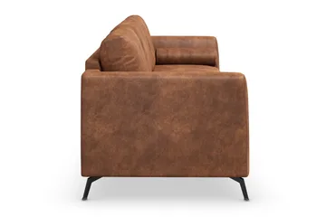Ocean Lyx 3-sits Soffa i Konstläder - Brun - Products - Möbler - Soffa - 3 sits soffa