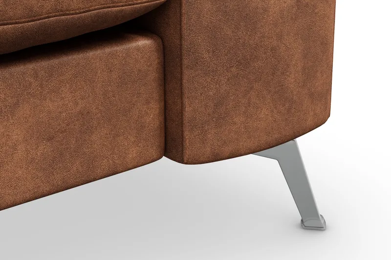 Ocean Lyx 3-sits Soffa i Konstläder - Brun - Products - Möbler - Soffa - 2 sits soffa
