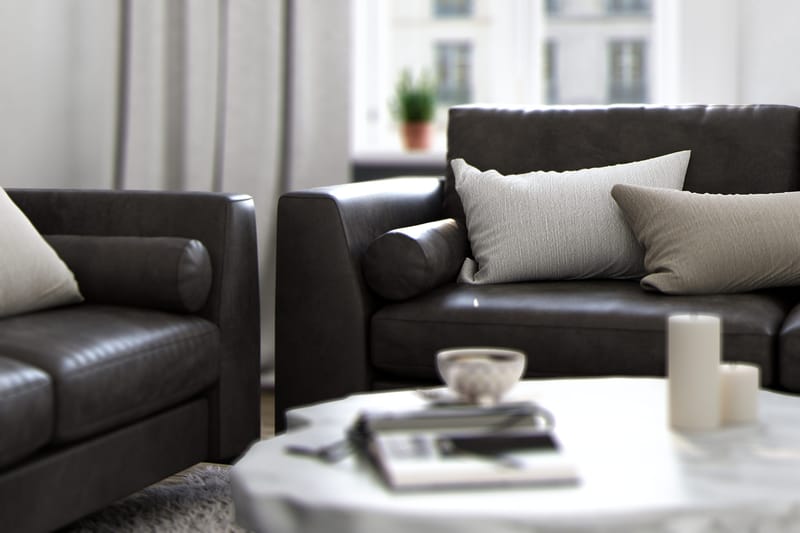 Ocean Lyx 3-sits Soffa i Konstläder - Mörkgrå - Products - Möbler - Soffa - 3 sits soffa