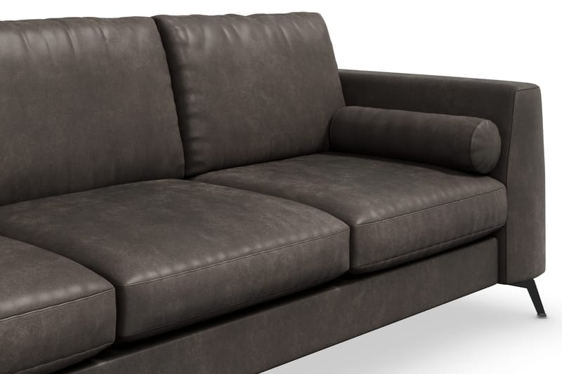 Ocean Lyx 3-sits Soffa i Konstläder - Mörkgrå - Products - Möbler - Soffa - 3 sits soffa