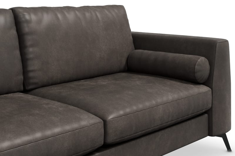 Ocean Lyx 3-sits Soffa i Konstläder - Svart - Products - Möbler - Soffa - 2 sits soffa