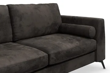 Ocean Lyx 3-sits Soffa - Mörkgrå/Sammet - Products - Möbler - Soffa - 2 sits soffa